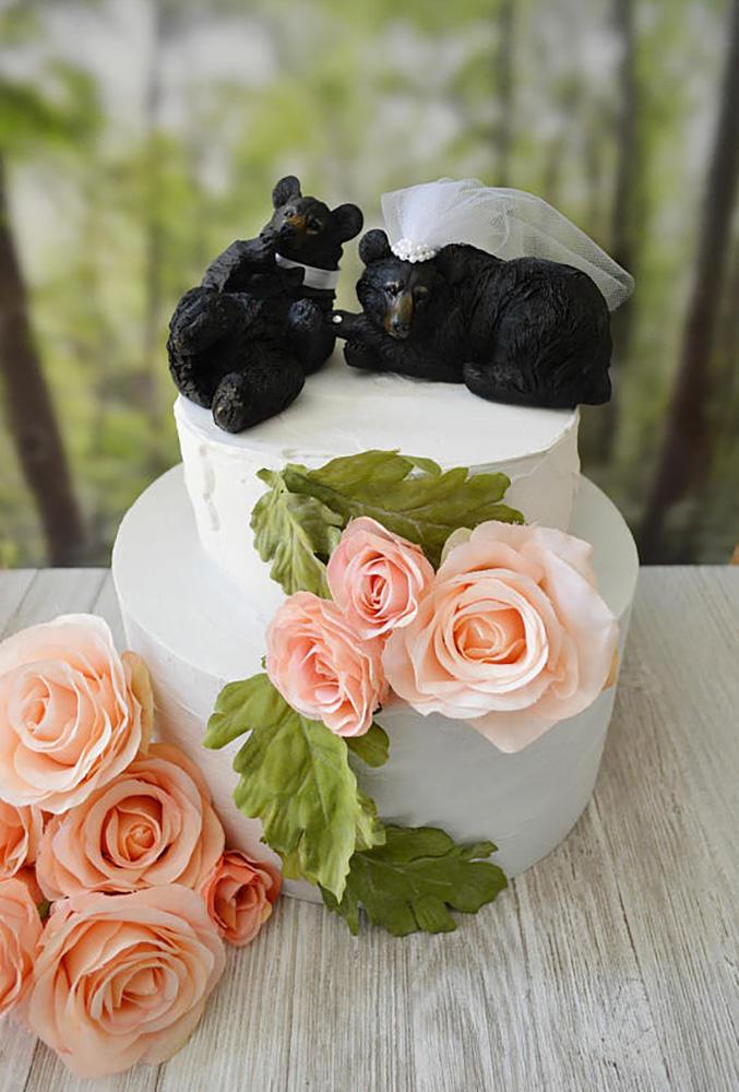unique wedding cake toppers bear couple MorganTheCreator3