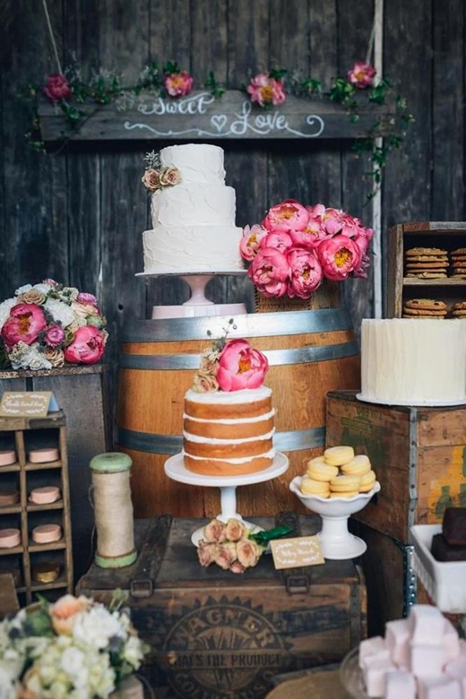 wedding dessert table ideas vintage modern rustic cake bar redmoose
