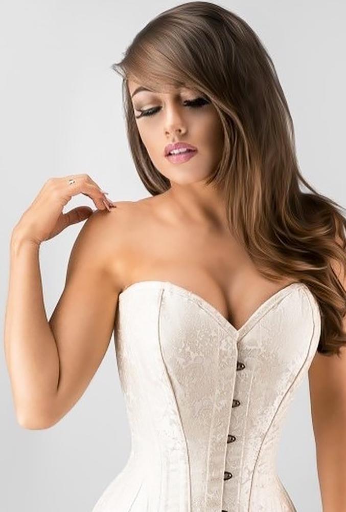 bridal strapless bustier