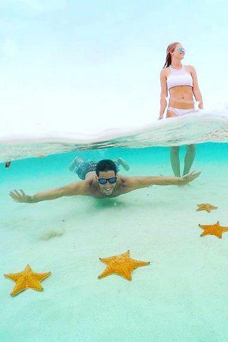 cheap honeymoon ideas cozumel mexico clear water happy couple