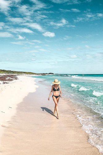 cheap honeymoon ideas cozumel mexico girl on the beach