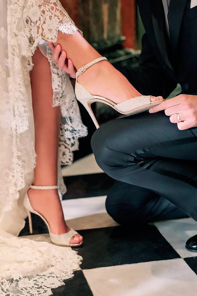 high heels sparkle ankle strapsnude wedding shoes jimmychoo