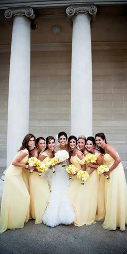 long floor length yellow bridesmaid dresses tia сlaire studio