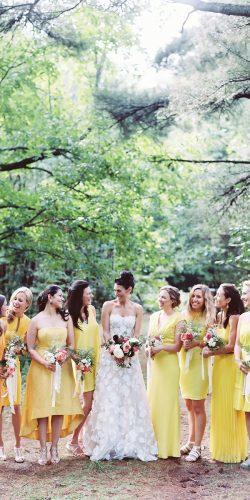 mismatched yellow bridesmaid dresses jillian mitchell