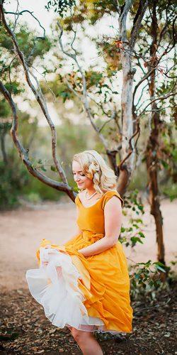 short with ruffled skirt bright yellow bridesmaid dresses lakshal perera
