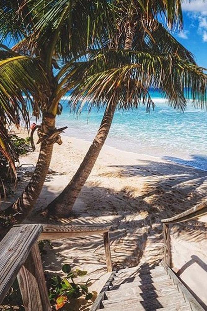 tropical honeymoon destinations british virgin islands stairs to the beach byrne photography