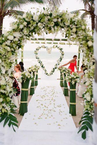 wedding ceremony decorations summer greenr with heart shaped altar robert sukrachand