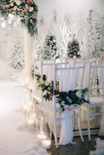 wedding ceremony decorations winter ceremony with flowers and candles lavanda black