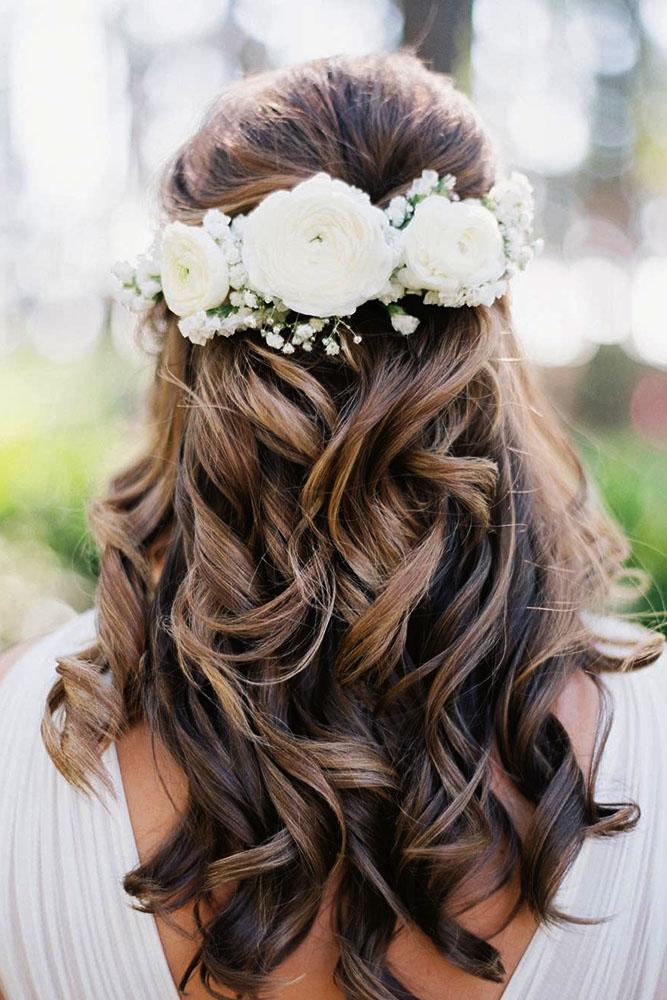 33 Wedding Hairstyles With Flowers Wedding Forward