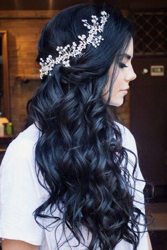 black wedding hair accessories