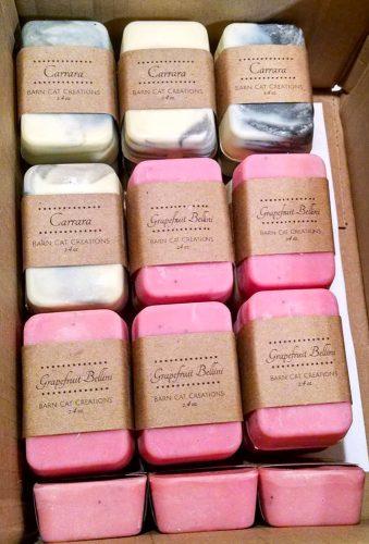 bridal shower favors pink soap barncatcreations