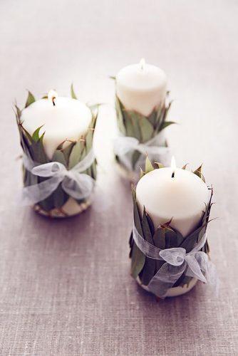 bridal shower favors three candles with leaves nato welton
