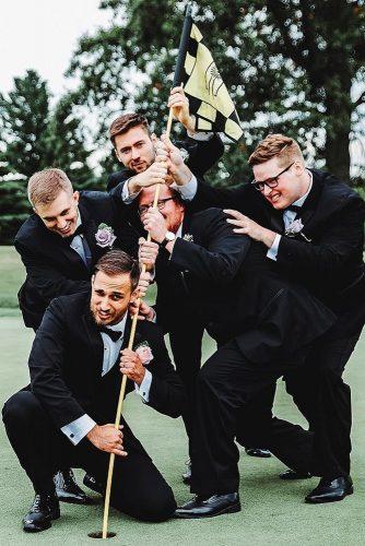 funny wedding pictures comical poses of groom and groomsmen g b y photography