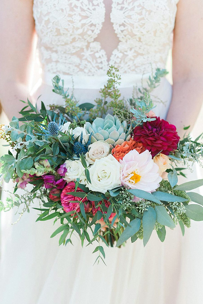 green wedding florals with white pink flowers and succulents kelsie pinkerton via instagram