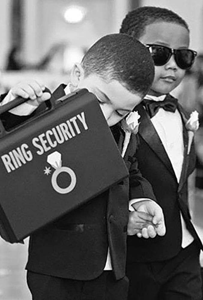 ring bearer boy with rings black white socialshotsphotos