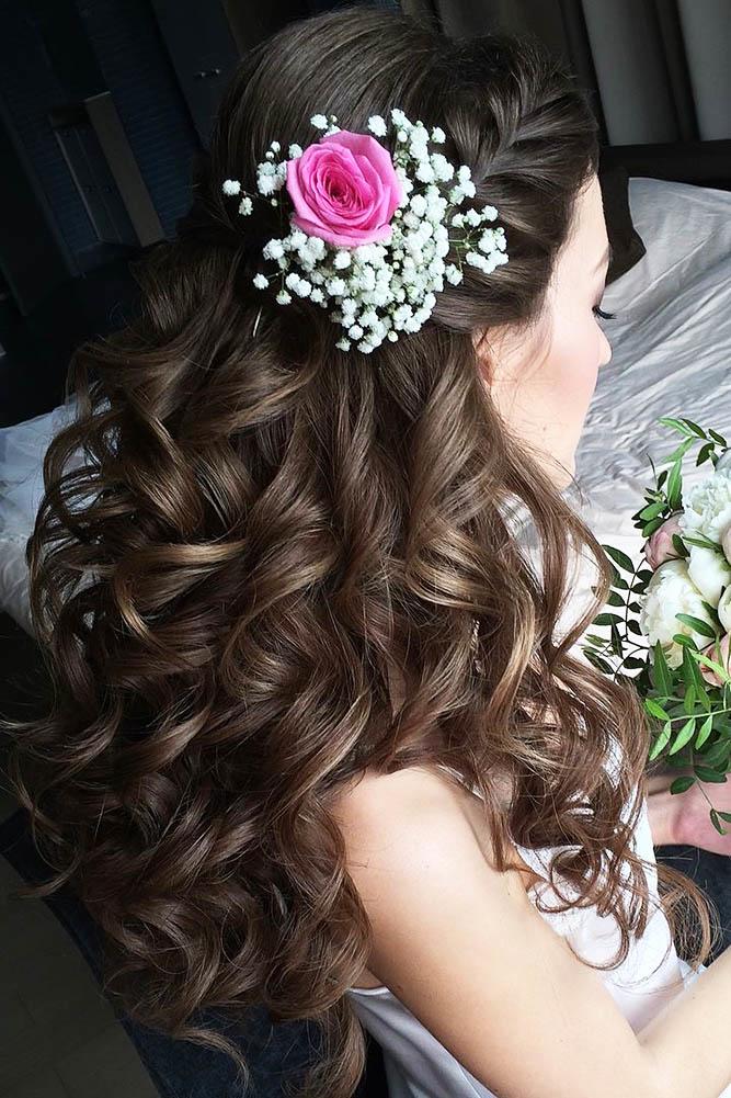 33 Wedding Hairstyles With Flowers Wedding Forward