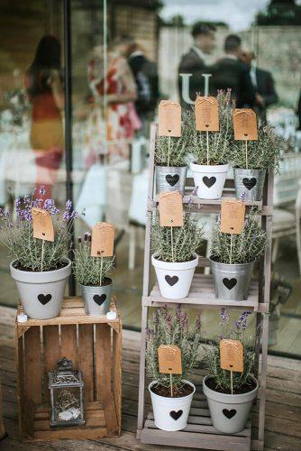 wooden crates wedding ideas table setting in metal buckets with lavender flowers natalie pluck photography