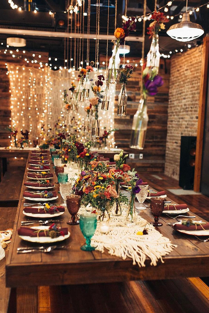 loft decorating ideas with lights and decorations in the style of a boho