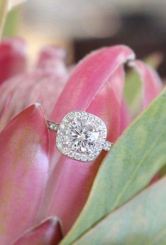 ritani engagement ring white gold round cut diamond halo pave band ritani