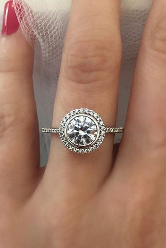 ritani gold round gold halo pave band vintage