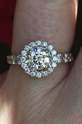 ritani halo round cut diamond pave band gold