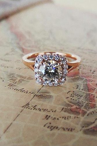 ritani pave band rose gold oval cut halo