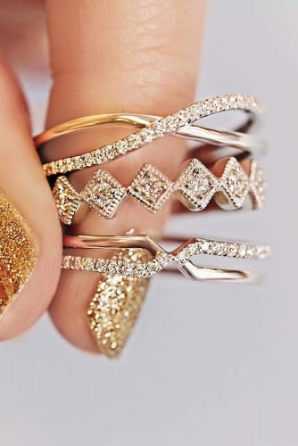 ritani wedding bands twist pave band gold
