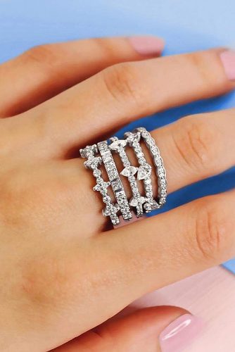 ritani white gold pave band wedding bands diamonds