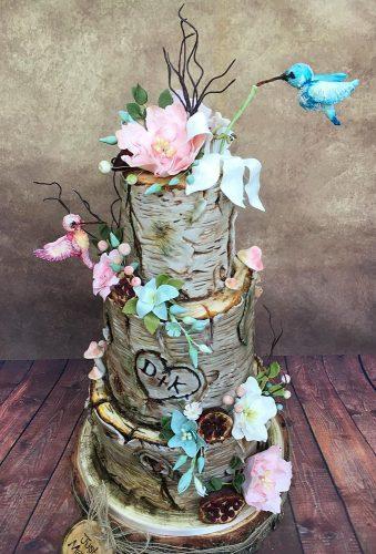 woodland themed wedding cakes romantic cake with birds agoodcrumbcakes