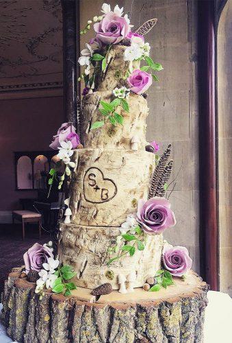 woodland themed wedding cakes romantic flower caktheprettycakecompany
