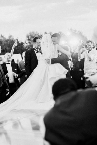 zeynab kanso wedding ceremony wedding photos bride and groom hugs joseba sandoval