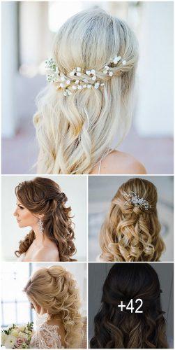 half up half down wedding hair