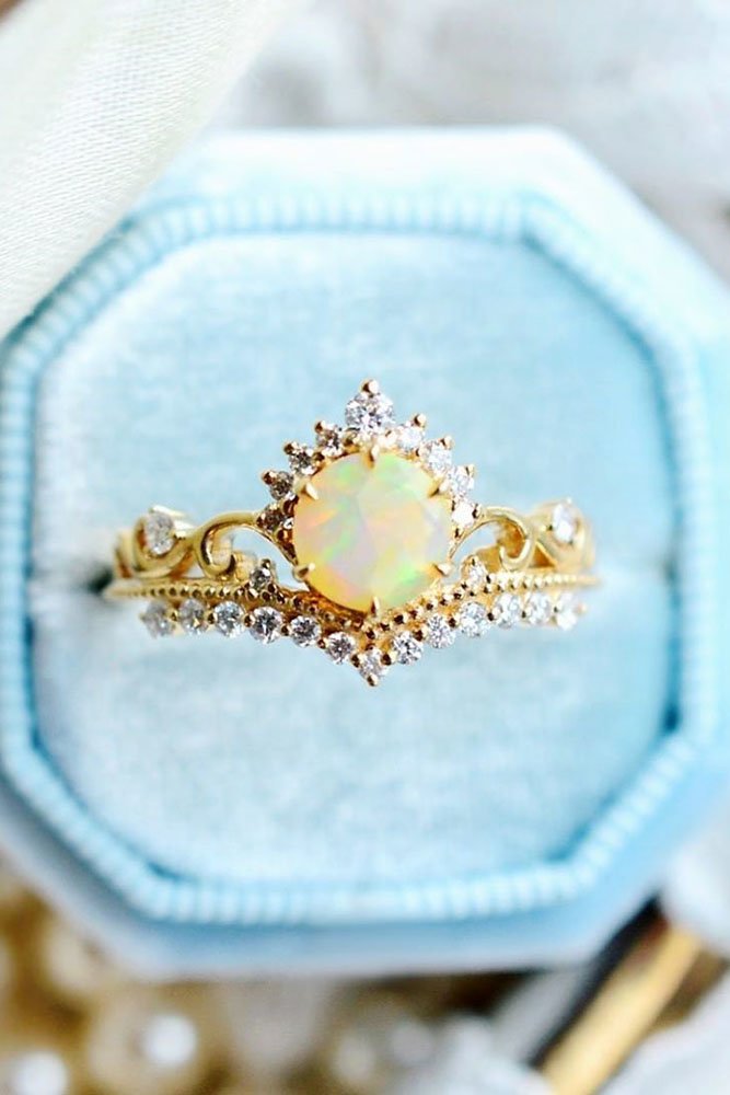 opal engagement rings unique opal rings rose gold engagement rings unique engagement rings floral rings michelliafinejewelry