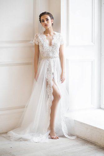 long white robe bridal
