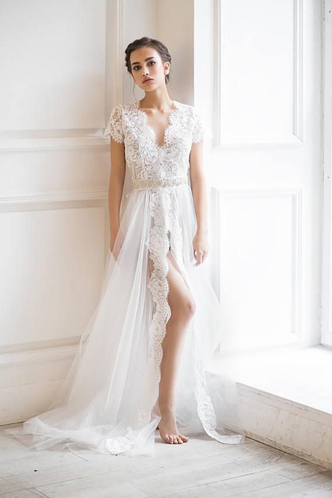 white lace wedding robe