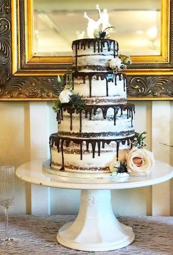 drip wedding cakes naked cake drip chocolate acunascustomcakes