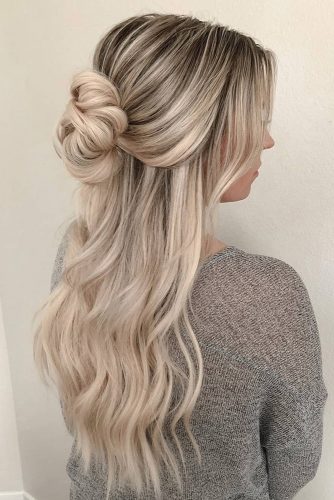 45 Romantic Half Up Half Down Wedding Hairstyles Wedding Forward