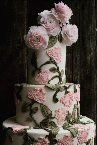 mexican wedding cake ideas white cake with pink flowers maggie austin via instagram