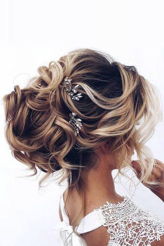 ombre wedding hairstyles elegant curly updo with accessorie on medium hair ksenya_makeup