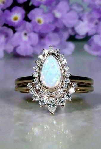 opal engagement rings flower peach opal ring aleamarico