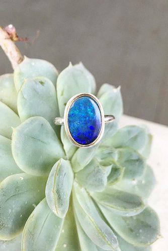opal engagement rings oval cut gold simple black opal