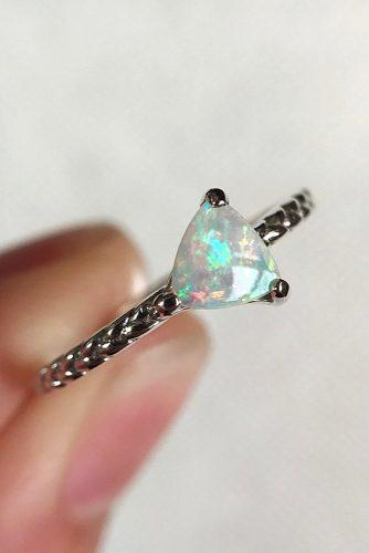 opal engagement rings solitaire white gold unique