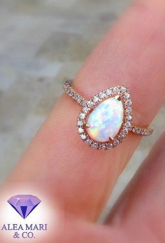opal engagement rings tender peach opal ring aleamarico