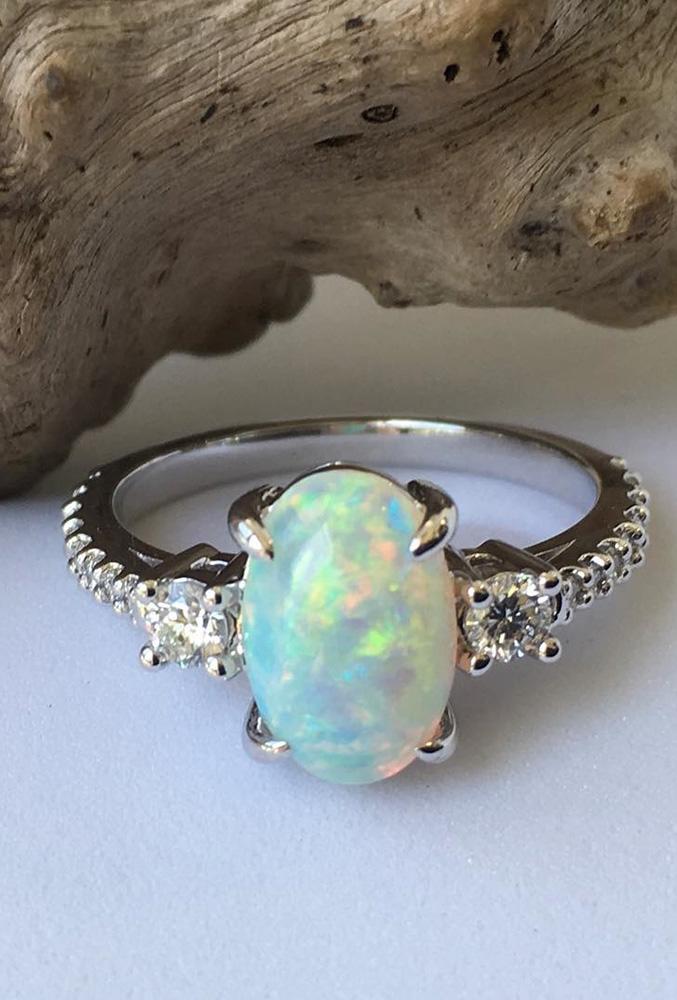 opal engagement rings vintage opal