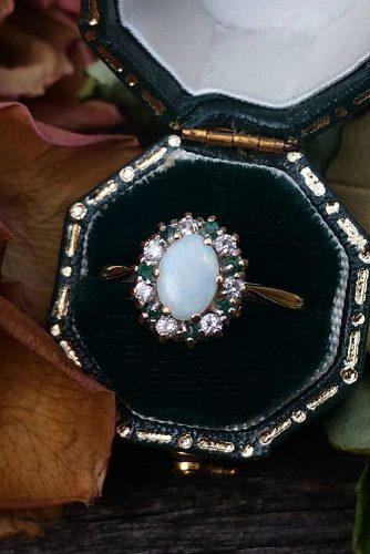 opal engagement rings vintage oval cut vintage gold