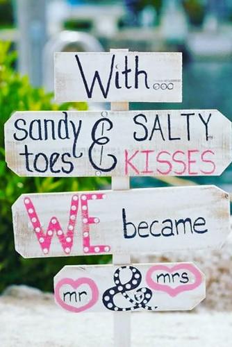 rustic wedding signs white singn with rose tetters Laura Murray Photography