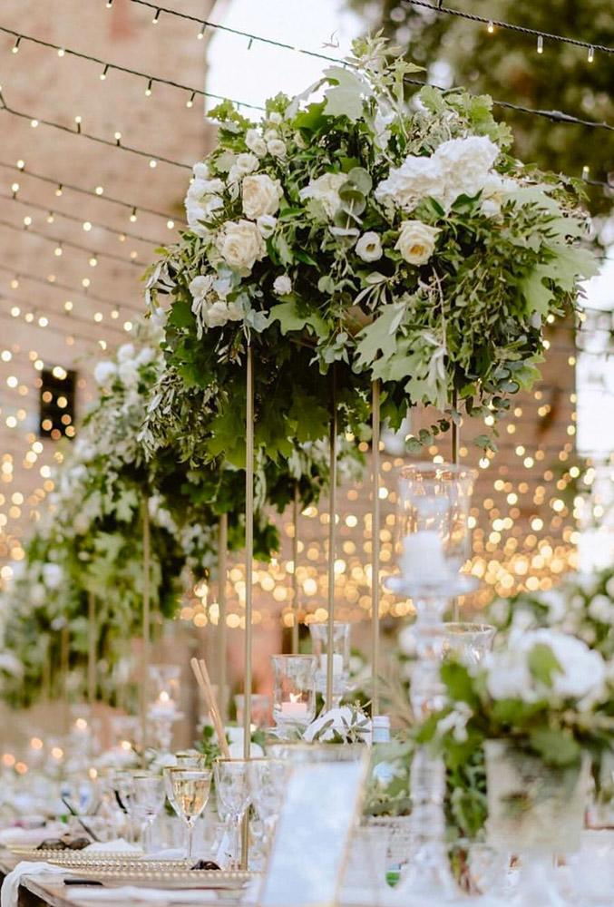 simply chic wedding flower decor ideas greenery flower decor