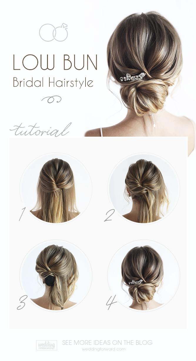 timeless bridal hairstyles low bun tutorial