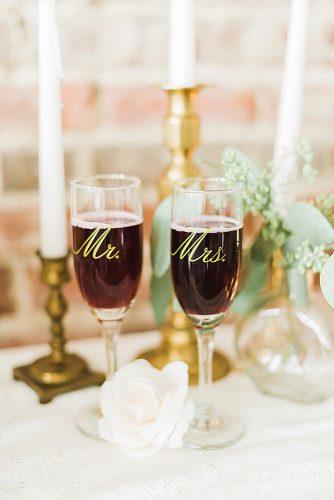 wedding glasses classic with gold calligraphic letters gari ann kia photography