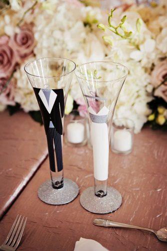 wedding glasses elegant tall with groon bride suits painting tara lokey photography